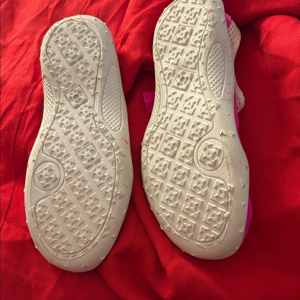 Kids Pink and White Mesh Shoes medium 13-1